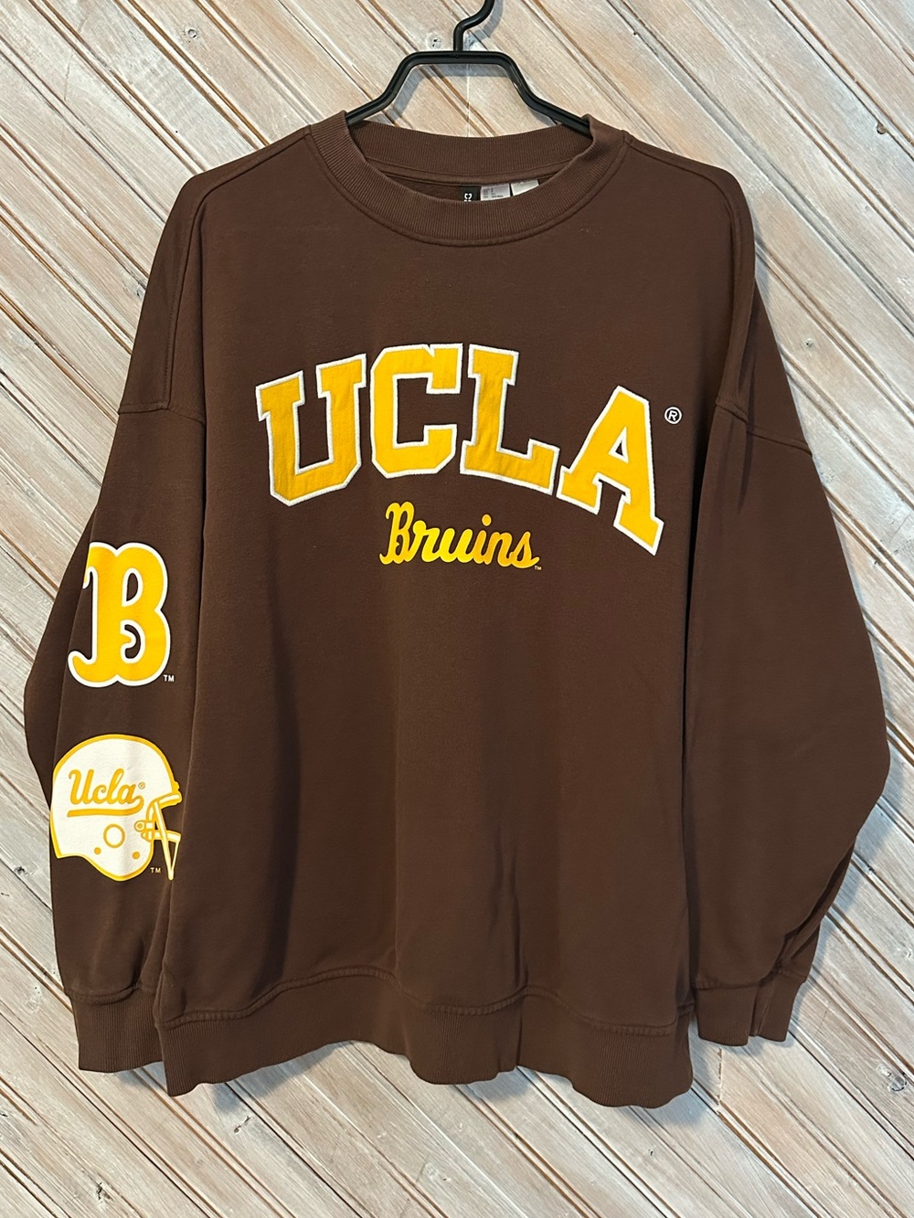 UCLA Bruins Brown Crewneck Sweatshirt with Gold Logo